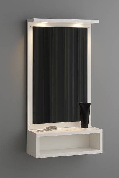 urbano home LED Light Wall Dressing Mirror Engineered Wood Dressing Table Engineered Wood Dressing Table