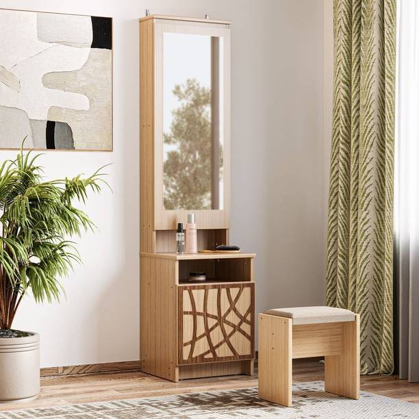 Wakefit Dressing Table | with Mirror, Storage & Stool - Azha Engineered Wood Dressing Table