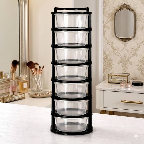 Vallaree 7 Layer Dressing Table Storage Organizer Multipurpose Plastic Dressing Table
