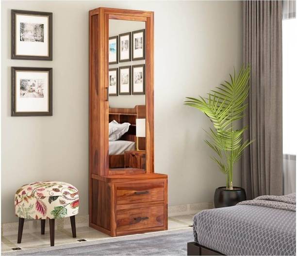 Rajasthali Wood Decor Sheesham Wood Dressing Table With Mirror, Vanities Furniture for Bed/Living Room Solid Wood Dressing Table