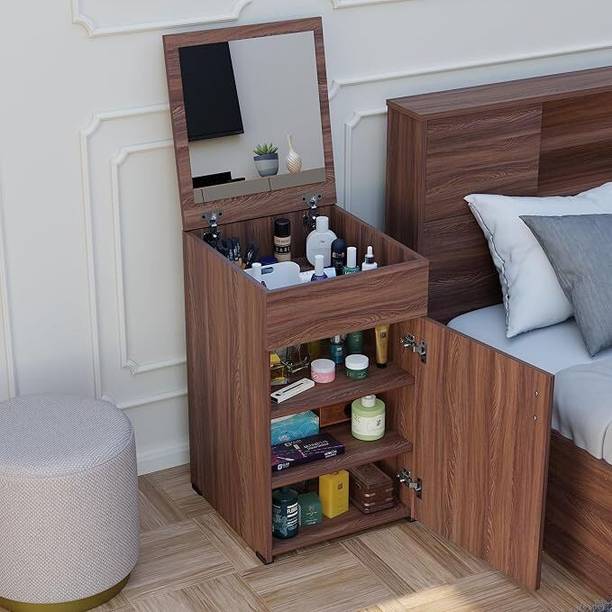 Aspirata Furniture Dressing Table | with Mirror & Storage for Bedroom Engineered Wood Dressing Table