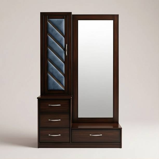 AAYAT Dressing Table for Bedroom with Drawer, Mirror and Huge Storage Space Engineered Wood Dressing Table
