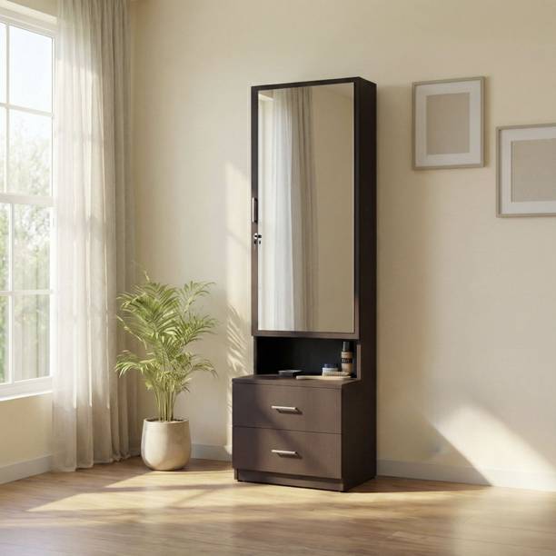 Aspirata Furniture Wooden Dressing Table With Storage/Wooden Makeup Vanity Dressing Table For Home Engineered Wood Dressing Table