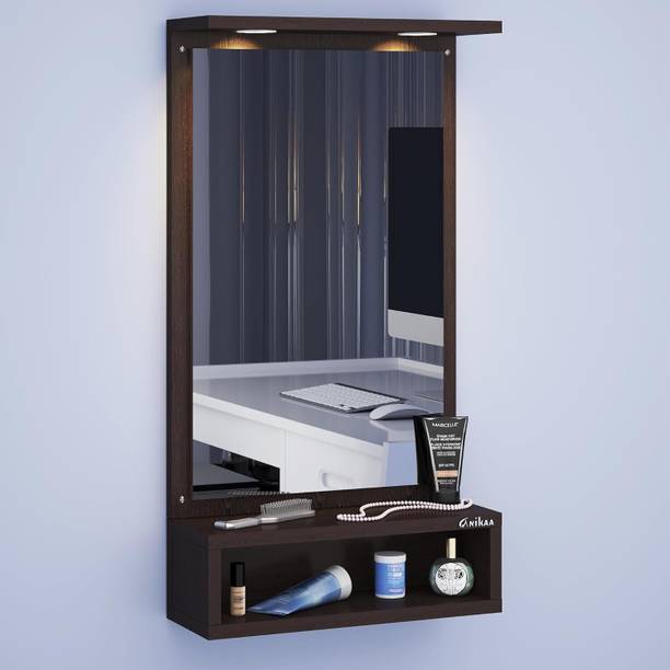 ANIKAA Jinny Led Light Gressing Mirror Engineered Wood Dressing Table