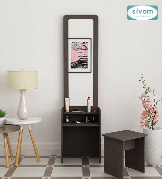 SIVOM Edwin Dressing Table with Stool Engineered Wood Dressing Table