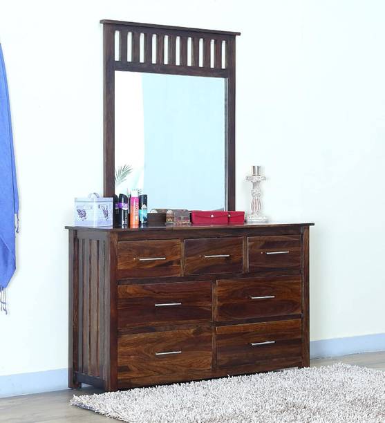 Krishna Wood Decor Sheesham Wood Dressing Table With Stool For Dressing Room/ Bedroom/ Kids Room || Solid Wood Dressing Table