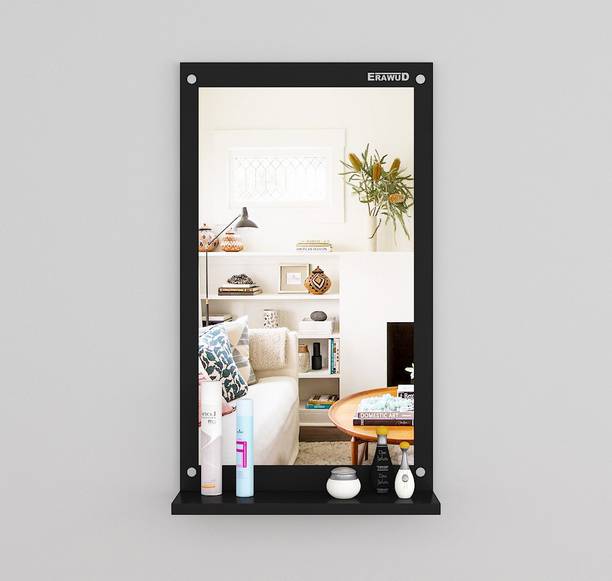 ERAWUD Wall Hanging Dressing Mirrors Shelf Decorative Wall Mirror For Living Room Engineered Wood Dressing Table