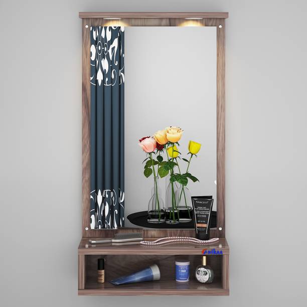 ANIKAA Jinny Led Light Gressing Mirror Engineered Wood Dressing Table