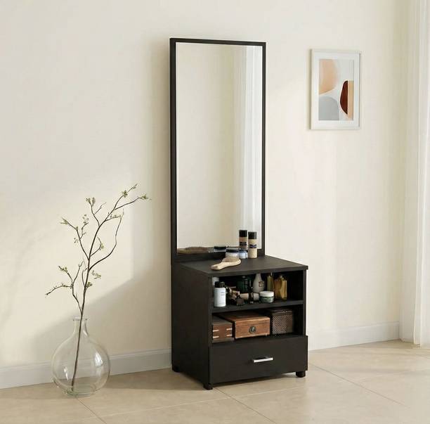 Aspirata Furniture Wooden Dressing Table With Storage/Wooden Makeup Vanity Dressing Table For Home Engineered Wood Dressing Table