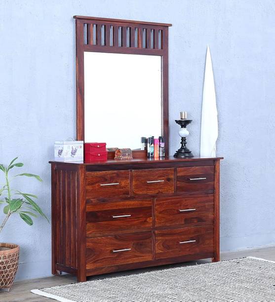 Krishna Wood Decor Sheesham Wood Dressing Table With Stool For Dressing Room/ Bedroom/ Kids Room || Solid Wood Dressing Table
