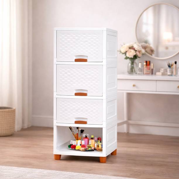 Vallaree 4 Layer Dressing Table Storage Organizer Multipurpose Plastic Dressing Table
