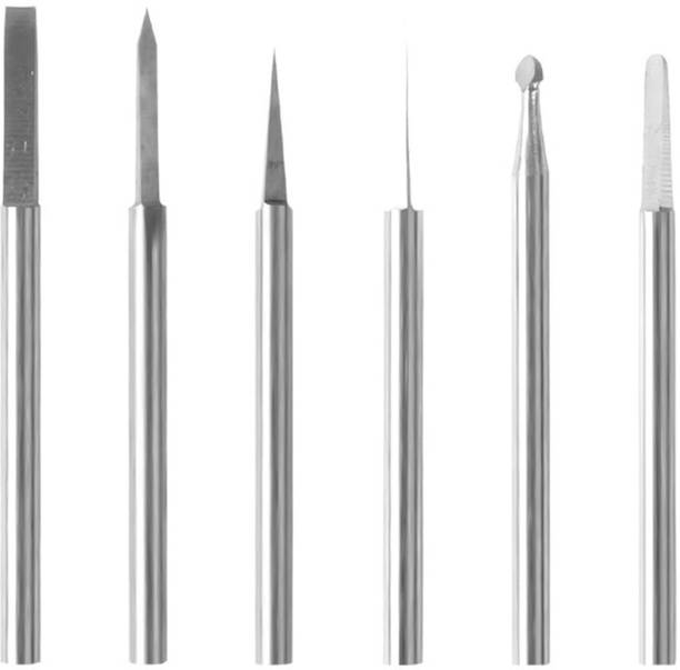 Probero 6pcs Detail Carving Bits for Rotary Tool Woodworking DIY 6Pcs Carving Bits for Dremel Rotary Tools Stainless Steel Wood Engraving Bits Rotary Bit Set