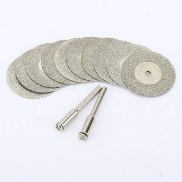 KAVYA TOOLS POWER 10pcs 30mm Diamond Cutting Discs Cut Off Mini Diamond Saw Blade with 2pcs Conne