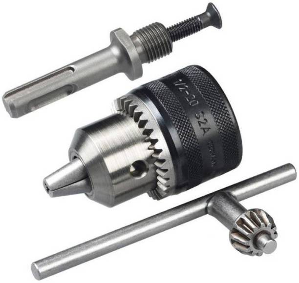 Inditrust new 13mm drill chuck and key heavy duty with adaptor for 13mm drill machine and hammer machine uses