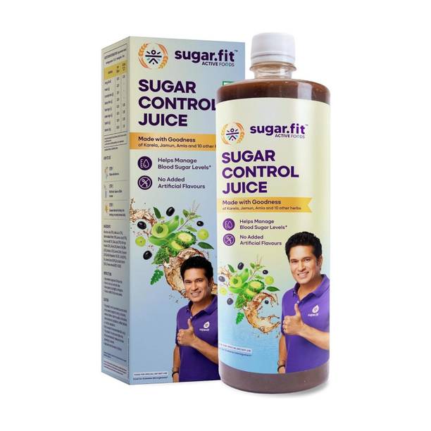 Sugar.fit Sugar Control Juice | Diabetic Care | Neem Karela Jamun & 10 Herbs | Zero Sugar