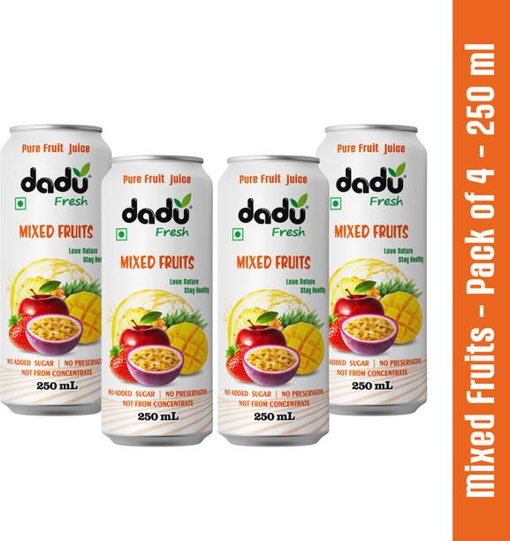 Dadu Fresh Mixed Fruit Juice - 250 ML (Pack of 4)