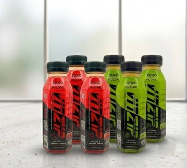 VITZIP Fruit Fusion Apple Peach & Ginger Lemon Style Juice Drink Combo|Pack of 6