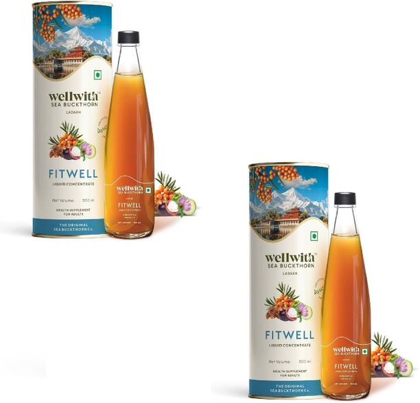 Wellwith Fitwell Sea Buckthorn Juice with Garcinia Kokum Punarnava|For weight metabolism
