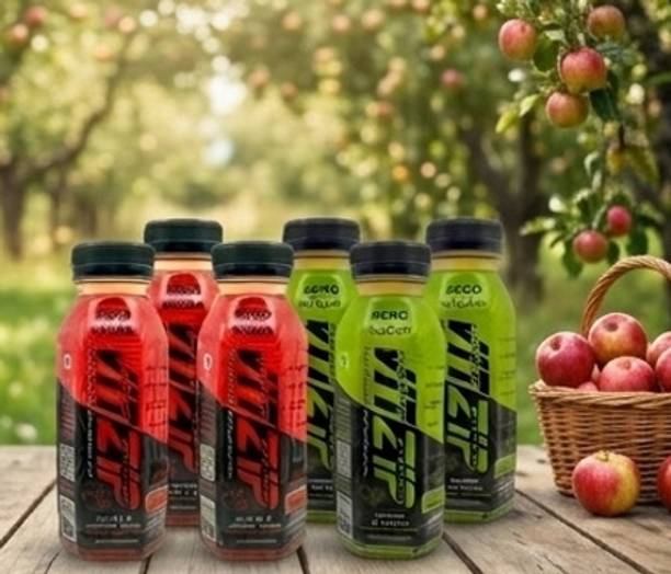 VITZIP Apple Peach Sweet Blend & Ginger Lemon Tangy Twist Juice Combo Pack| Pack of 6