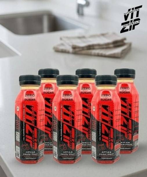 VITZIP Apple & Peach Fresh Mix Juice Beverage – Low Calorie Drink