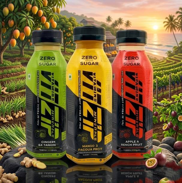 VITZIP Refreshing Beverage – Ginger Lemon , Apple Peach & Mango Passion Exotic Splash