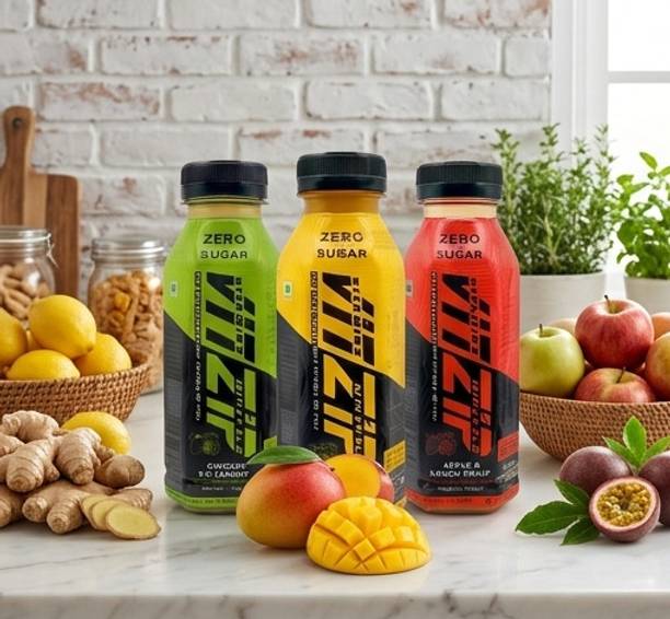 VITZIP Fruit Juice Combo – Ginger Lemon , Apple Peach & Mango Passion Tropical Bliss