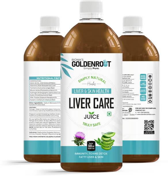 BIONIK NUTRITION Liver Care Juice | Aloe Vera Milk Thistle | Liver Detox & Fatty Liver Support