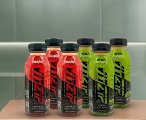 VITZIP Apple Peach Smooth Flavor with Ginger Lemon Citrus Kick Juice Combo|Pack of 6