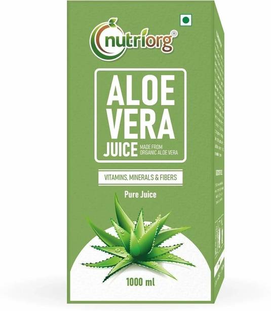 Nutriorg Aloevera Juice with Pulp | 100% Natural for Immunity, Digestion & Glowing Skin