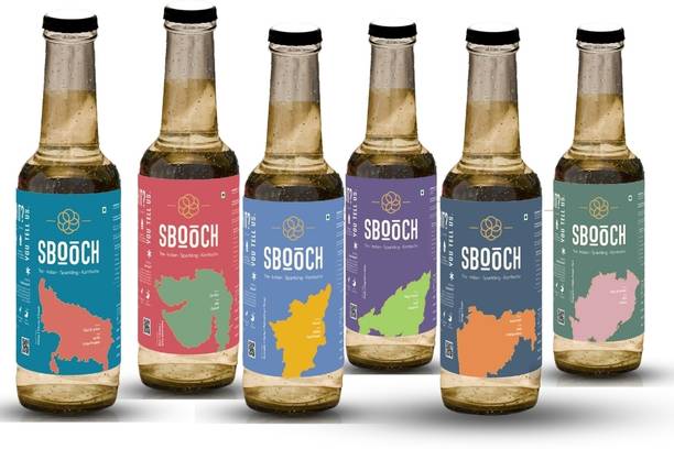 Sbooch 6 Different Flavours Kombucha Tea Beverage,Antioxidant,Gluten Free Healthy Drink