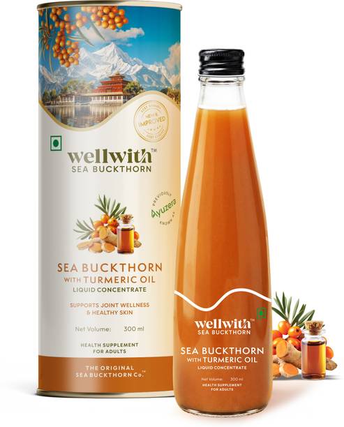 Wellwith Sea Buckthorn with Turmeric Oil | For Joint Health, Immunity, Skin,