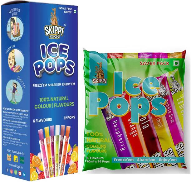 Skippi Ice Pops Bag of 48 Icepops Combo