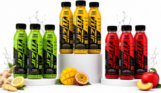 VITZIP 9-Pack Power Mix apple peach & mango passion pack