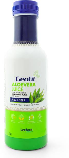 GEOFIT Pure Aloe Vera Juice for Immunity, Digestion & Skin|Sugar-Free Inner Leaf Pulp