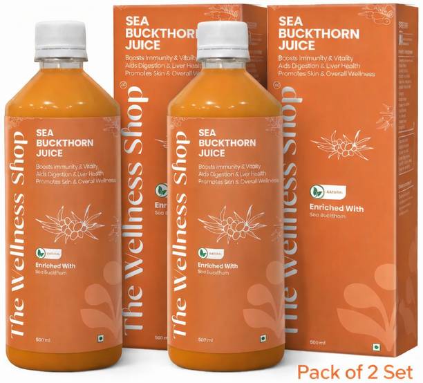 The Wellness Shop Natural Sea Buckthorn Berry Pulp Juice, Rich in Omega 3, 6, 7, 9 | Antioxidant