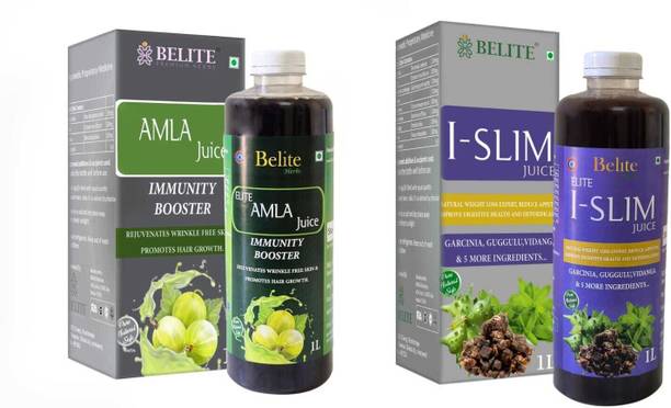 Belite Herbs Amla + I-Slim Juice Combo| Fat Loss & Healthy Weight Management |Boost Immunity