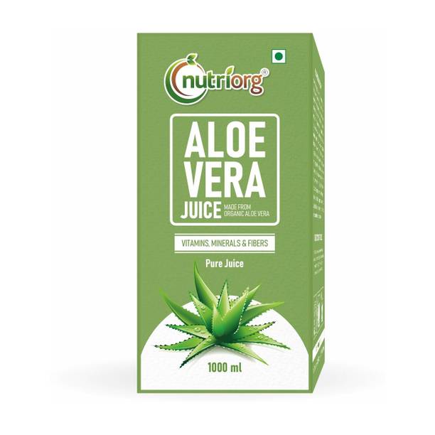Nutriorg Aloevera Juice with Pulp | 100% Natural for Immunity, Digestion & Glowing Skin