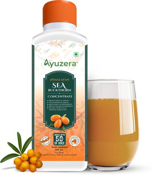 Ayuzera Himalayan Sea Buckthorn Pulp Concentrate 300ml Herbal Juice | Rich in Vitamin C