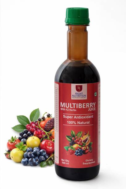 RIGHT NUTRITION Multiberry Juice with 42 Herbs | Super Antioxidant-Rich Immunity Booster