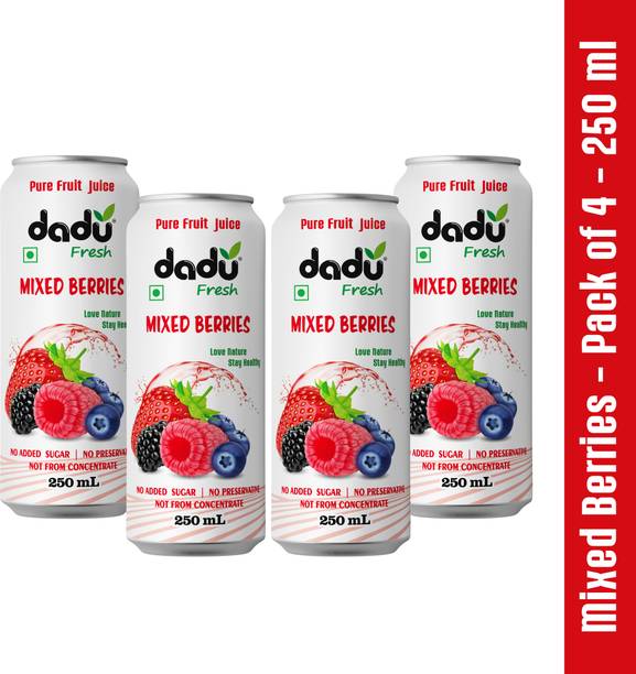 Dadu Fresh Mixed Berries Juice - 250 ML (Pack of 4)
