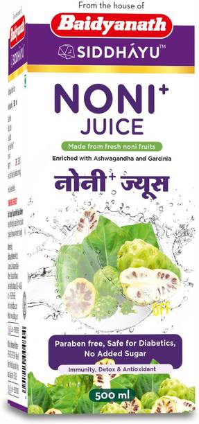 बैद्यनाथ Noni Juice 500 ml, Enriched with Ashwagandha and Garcinia | No Added Sugar