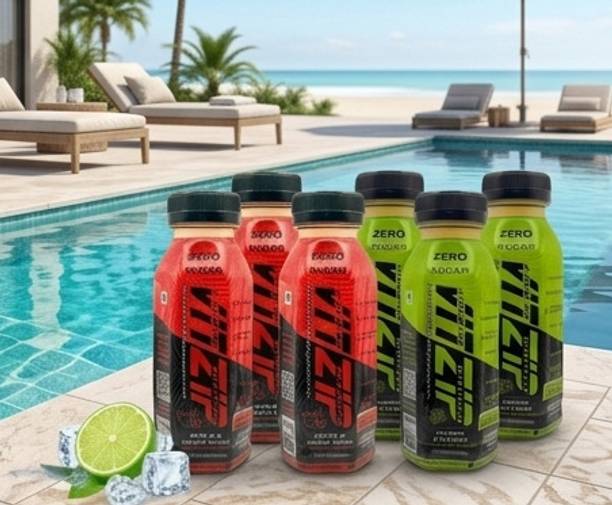 VITZIP Apple Peach Smooth Fruit Fusion & Ginger Lemon Tangy Boost Juice Drink Combo