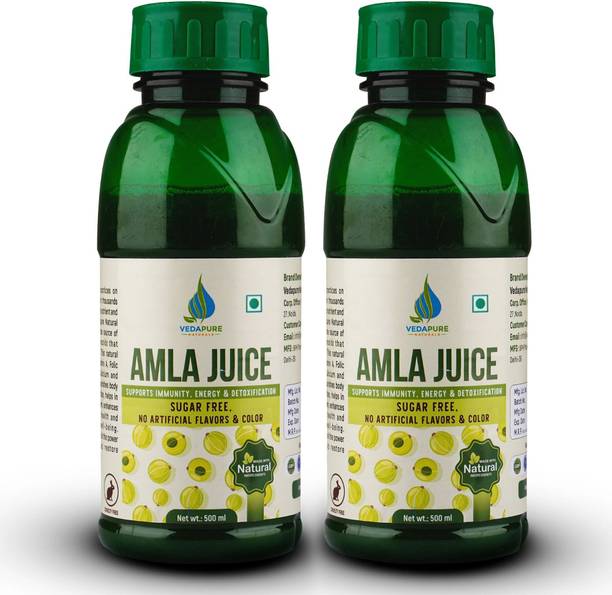 Vedapure Amla Juice , Pure & Natural | for Immunity and Health (500 ml X 2)