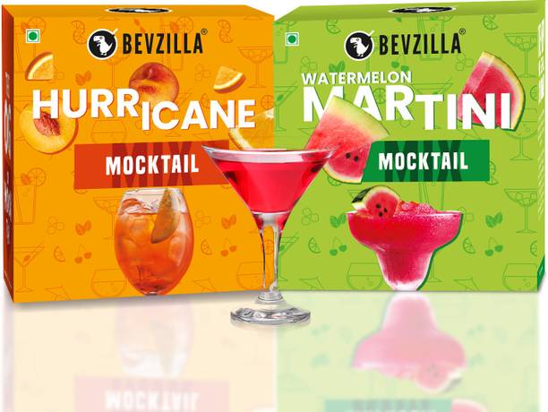 Bevzilla Hurricane & Martini Mocktail Powder Mixer Drink |10 Servings