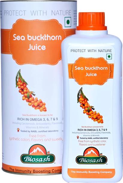 BIOSASH Sea Buckthorn Juice Herbal Immunity Booster Enriched With Omega 3,6,9 & 7