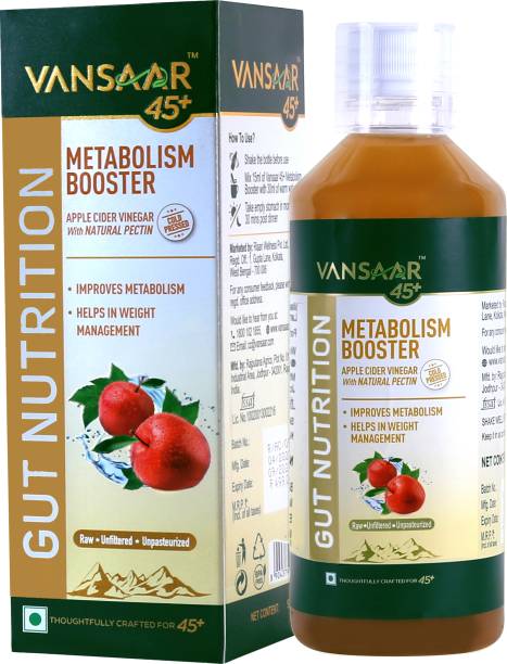 Vansaar 45+ Metabolism Booster | Prebiotic Apple Cider Vinegar with Mother