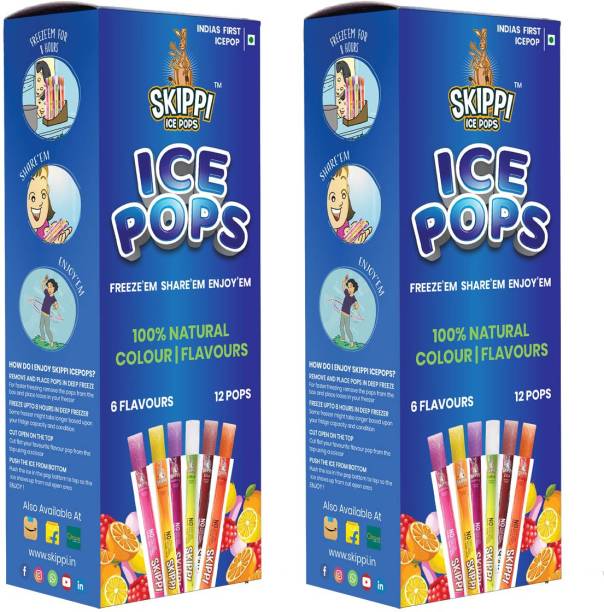 Skippi Ice Pops Box of 12 Icepops Pack of 2