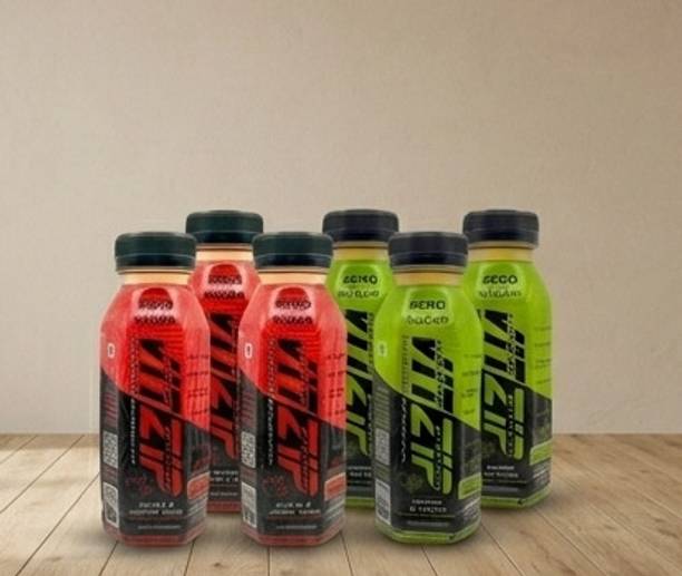 VITZIP Apple Peach & Ginger Lemon Fresh Citrus Blend Drink Combo| Pack 0f 6