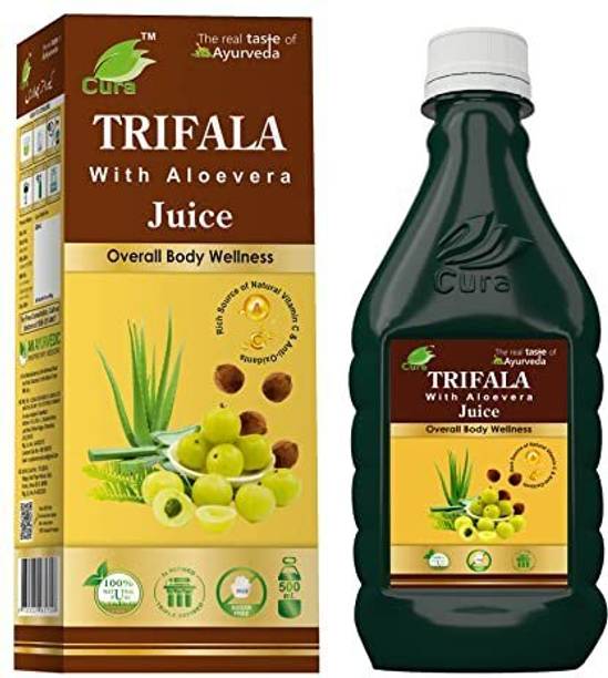 Cura TRIPHALA JUICE I with goodness of Aloe Vera I Natural Laxative I 500ML