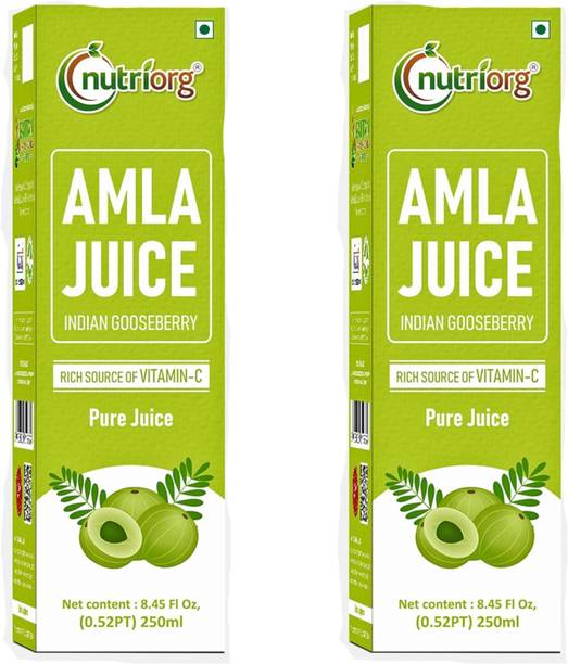 Nutriorg 100% Natural Cold-Pressed Amla Juice | Rich in Vitamin C and Antioxidants